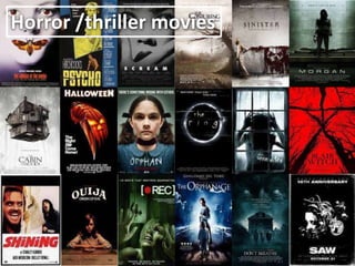 Horror /thriller movies
 