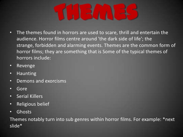Conventions Of Gothic Horror Films