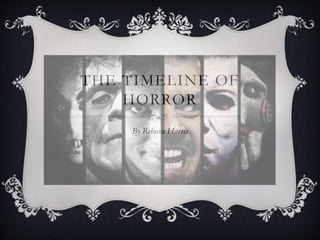 THE TIMELINE OF
HORROR
By Rebecca Harris
 