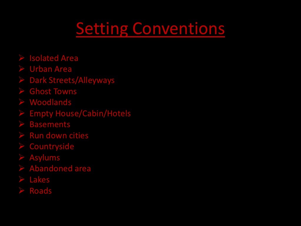 Horror Genre Conventions