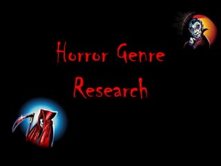 Horror Genre
Research
 