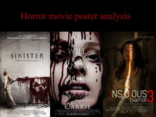 Horror movie poster analysis
 