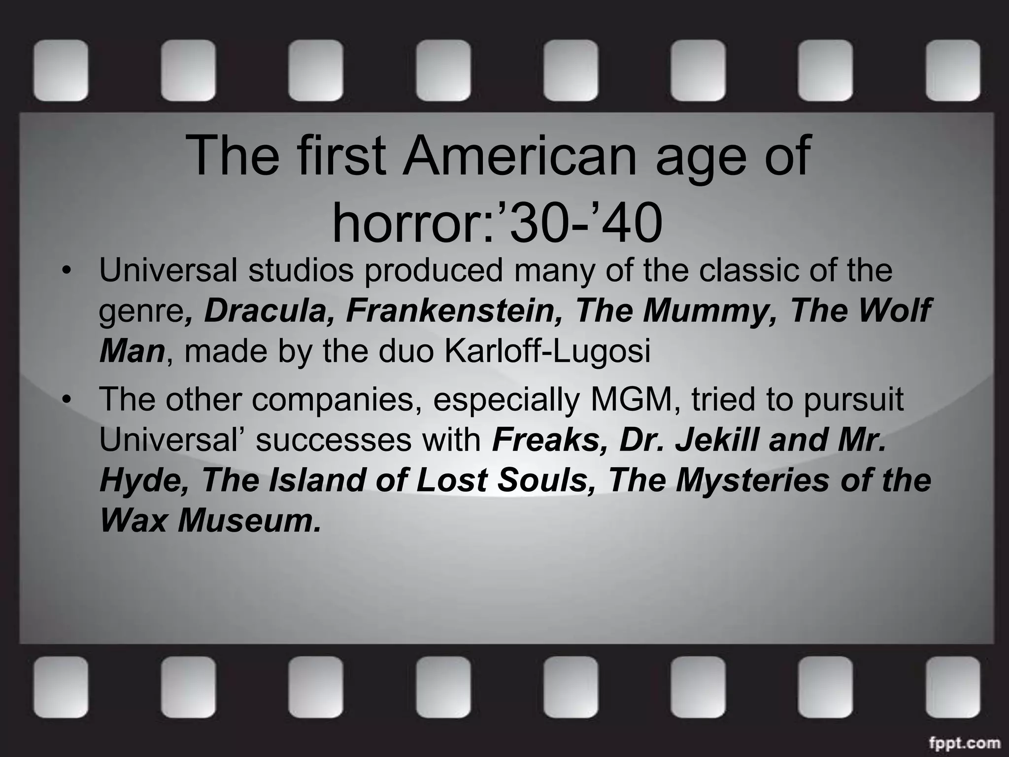 A Brief History Of Horror Movies – RXDLB