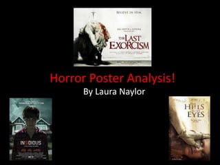 Horror Poster Analysis! 
By Laura Naylor 
 
