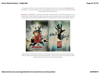 Horror poster analysis from websites
