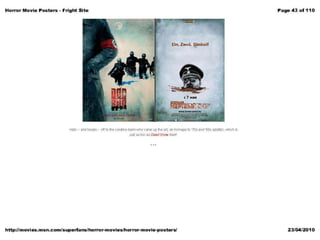 Horror poster analysis from websites