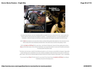 Horror poster analysis from websites