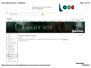 Horror poster analysis from websites