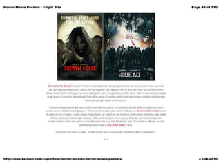 Horror poster analysis from websites