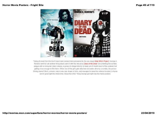 Horror poster analysis from websites