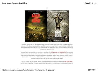 Horror poster analysis from websites