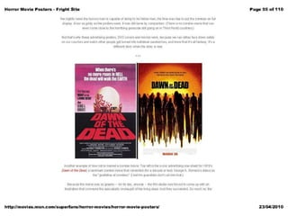 Horror poster analysis from websites