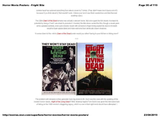 Horror poster analysis from websites