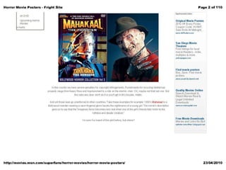 Horror poster analysis from websites