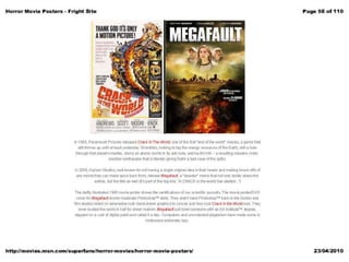 Horror poster analysis from websites
