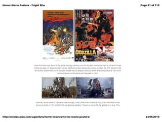 Horror poster analysis from websites