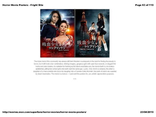 Horror poster analysis from websites