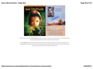 Horror poster analysis from websites