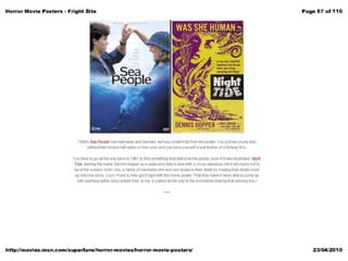 Horror poster analysis from websites