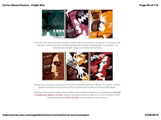 Horror poster analysis from websites