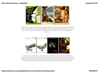 Horror poster analysis from websites