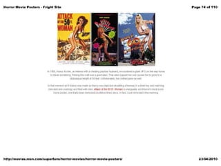 Horror poster analysis from websites