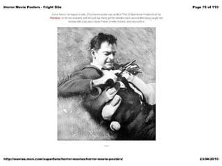 Horror poster analysis from websites