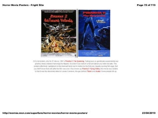 Horror poster analysis from websites