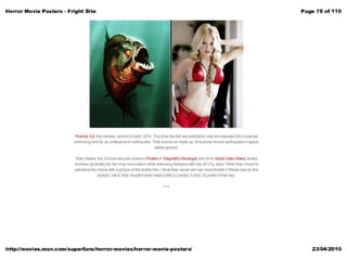 Horror poster analysis from websites