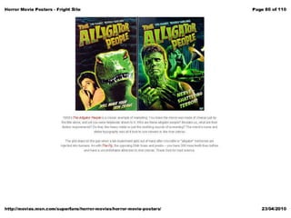 Horror poster analysis from websites