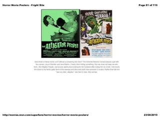 Horror poster analysis from websites