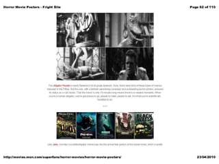 Horror poster analysis from websites