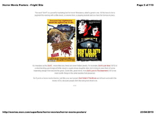 Horror poster analysis from websites