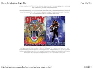 Horror poster analysis from websites