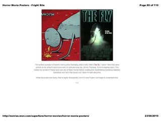 Horror poster analysis from websites