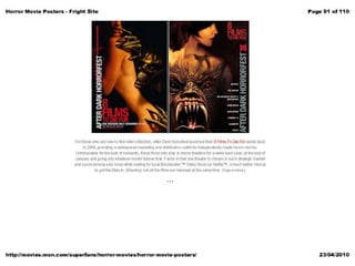 Horror poster analysis from websites