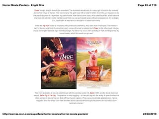 Horror poster analysis from websites