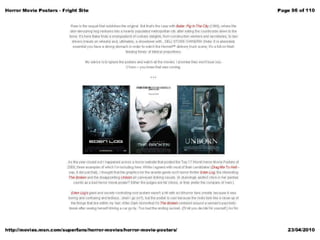 Horror poster analysis from websites