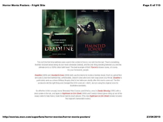 Horror poster analysis from websites