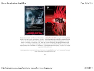 Horror poster analysis from websites