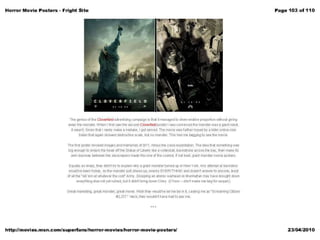 Horror poster analysis from websites