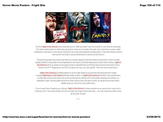 Horror poster analysis from websites