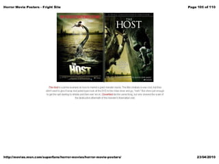 Horror poster analysis from websites