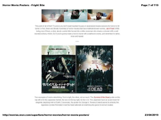 Horror poster analysis from websites