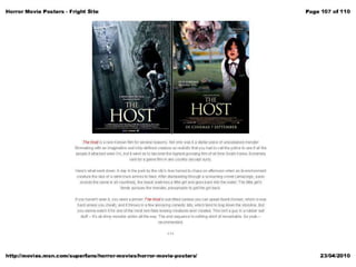 Horror poster analysis from websites