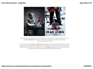 Horror poster analysis from websites