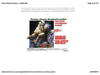 Horror poster analysis from websites