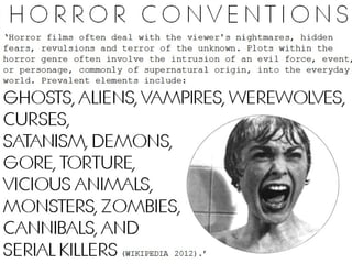 Horror presentation print screens