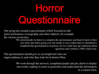 Horror questionnaire