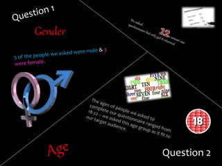 Question 2
Gender
 